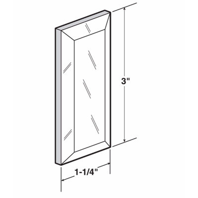 3 in., Mirror Finish, Sliding Door Pull with Self Adhesive (2 Pack)