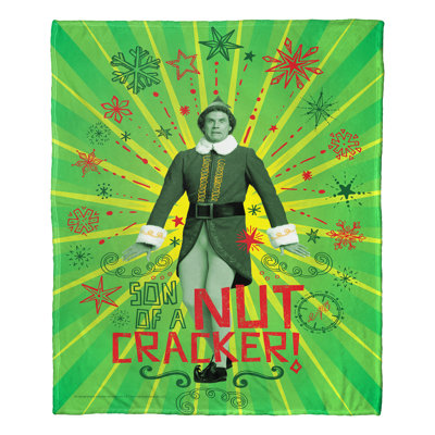 Warner Bros. Elf Nutcracker Silk Touch Throw Blanket, Christmas Movie Style, 50x60 Inches