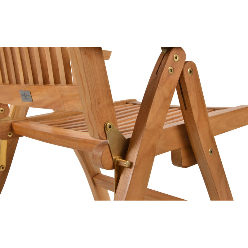 Pedasa Solid Teak Folding Outdoor Reclining Armchair