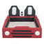 Lit plateforme simple en forme de voiture de course avec roues, rouge-396426831
