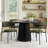 Upholstered Dining Chair With Metal Legs-453996682