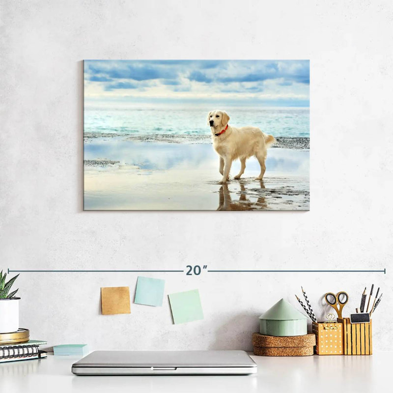 Brampt Seafront Golden Retriever, 8" H x 12" W