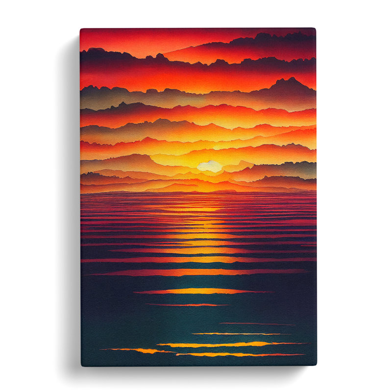 Graceful Ocean Sunset - Wrapped Canvas, 60cm H x 40cm W x 3cm D