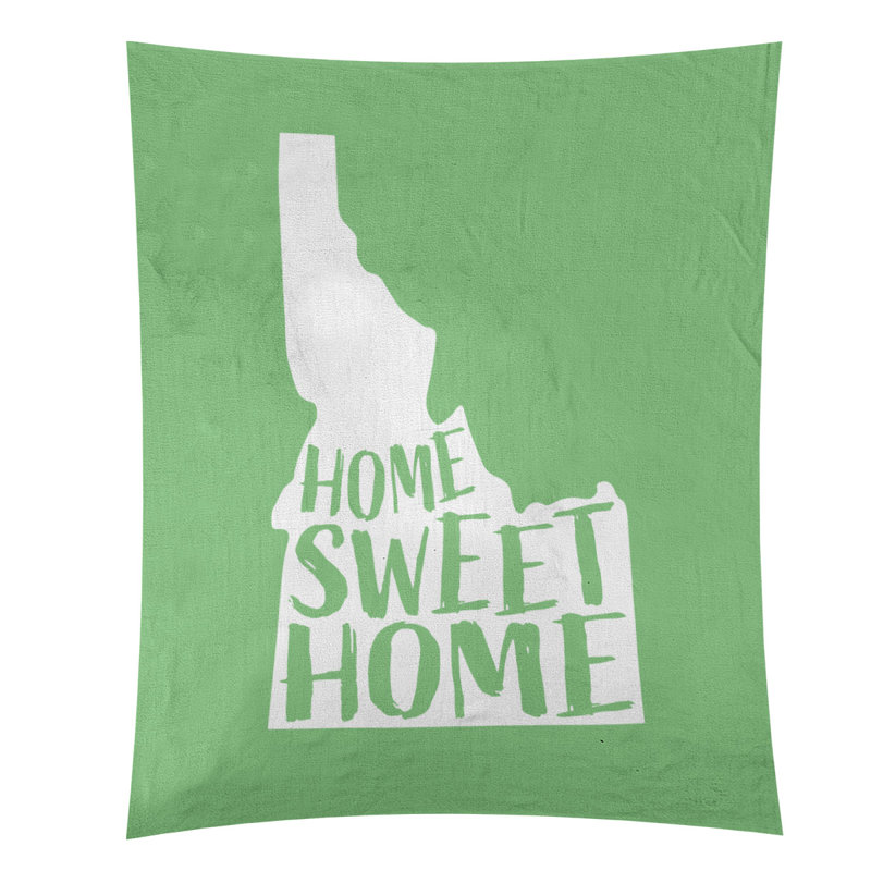 Tapisserie Home Sweet Idaho, H 27,5 po x l 37,5 po, Vert