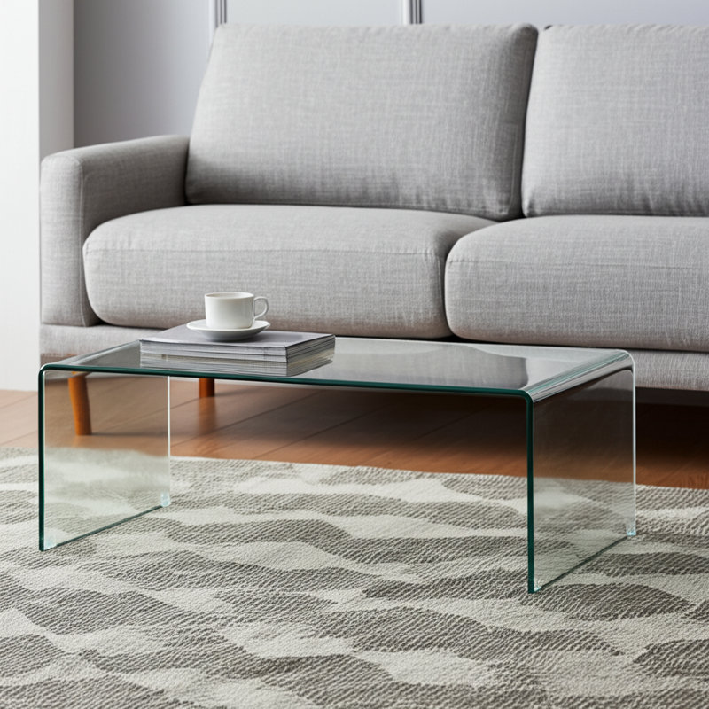Table basse 24 "en verre transparent