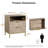 Modern Nightstand for Bedroom, 2 Drawer Nightstand Square Bedside Table End Table with Storage for Bedroom (Set of 2)-549145166