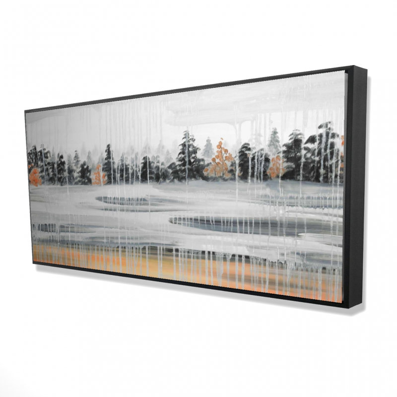 Reproduction de paysage de sapin d'hiver sur toile