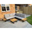 Rechard Garden Corner Sofa Set with Grey Parasol