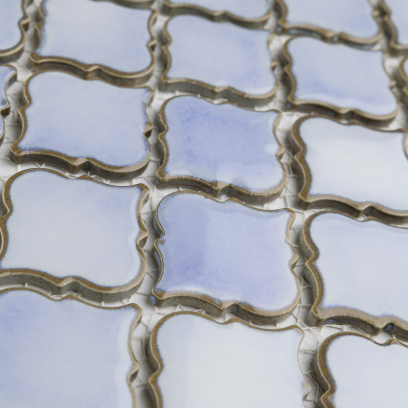 Hudson Tangier 2" x 2" Porcelain Grid Mosaic Wall & Floor Tile, Frost Blue