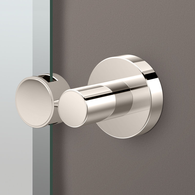 Glam Frameless Oval Wall Mirror | Bathroom Vanity Pivoting Wall Mirror, Polished Nickel