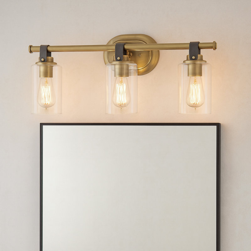 April 3 - Light Dimmable Vanity Light, Heritage Brass