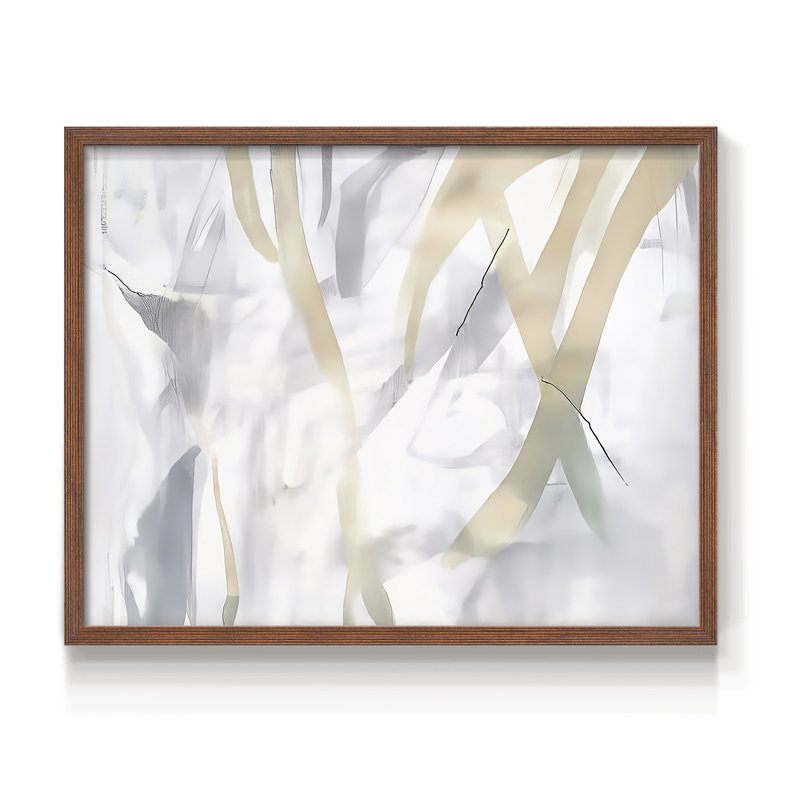 Abstrait, série Lxxli, reproduction encadrée, H 8 po x l 10 po, Noyer