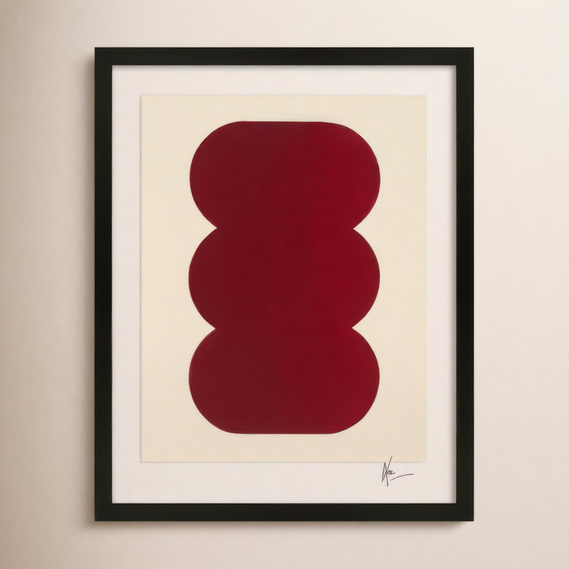 Keyhole 1 Painting by Lee Lessem, Black Framed, 20" H x 16" W x 1.25" D