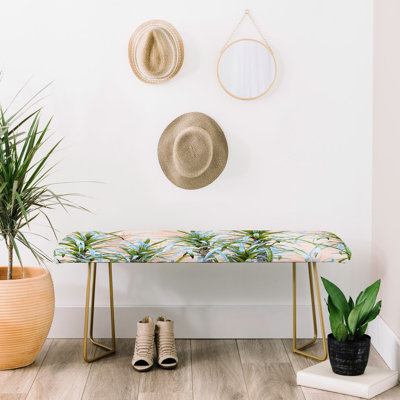 Faux Leather Upholstered Bench