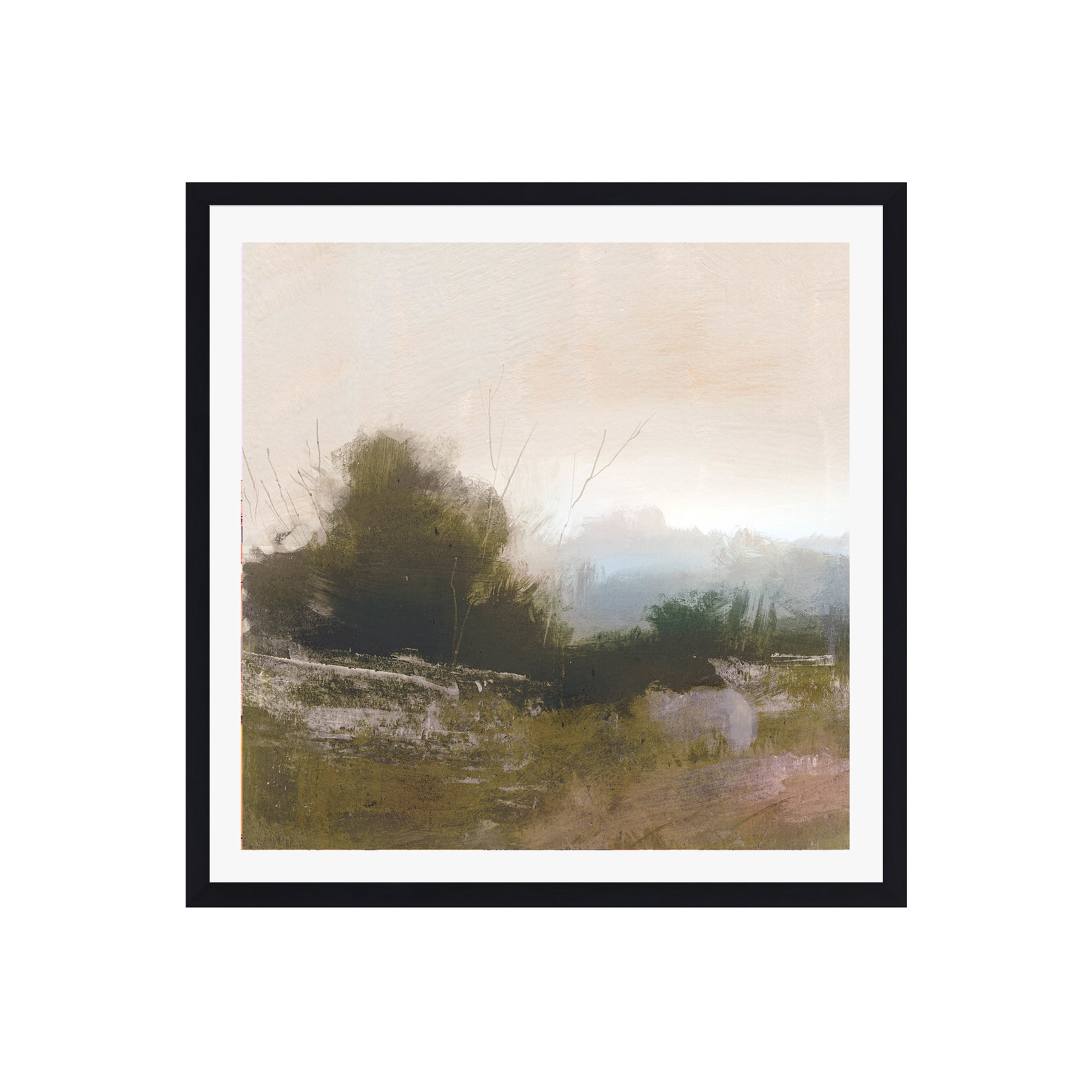 Spring Farm by Dan Hobday Art, Black Framed Paper, Yes, 36" H x 36" W x 0.75" D