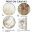 Beige blanc Boho Plant Chic II - Boho Feather, art mural-199974805-199974811