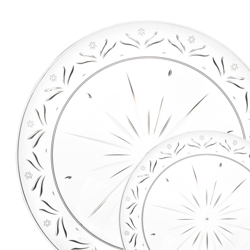 Assiettes rondes en plastique transparent Ecoqualité, 90