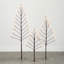 60"H, 47.5"H And 36"H Outdoor Lighted Twig Tree Set; Brown
