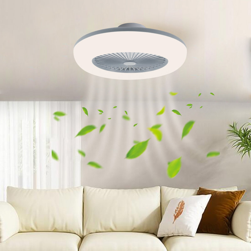 55cm Ceiling Fan with LED Lights, Grey