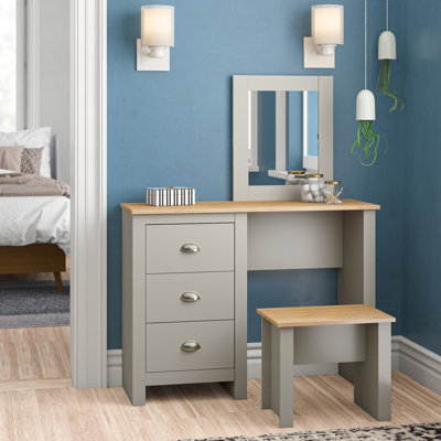 Gia Dressing Table with Mirror