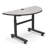 Hierarchy Half-circle Height Adjustable Flip Top 48'' L Training Table with Casters-1159158511
