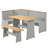 Piumafua 6 - Person Pine Solid Wood Top Double Pedestal Base Dining Set-103785399