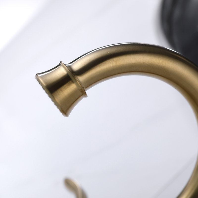 Centerset 2-handle Bathroom Faucet with Drain Assembly, Brushed Gold