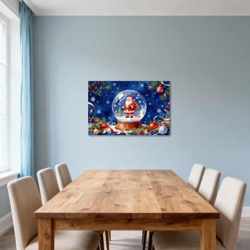 Boule de Noël avec boule de neige et décorations de Noël, H 12 po x l 18 po
