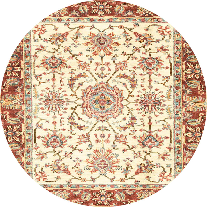 Abstract Indoor Rug, Round 7'
