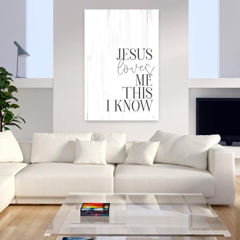 «Jesus Loves Me», art contemporain abstrait, H 48 po x l 32 po