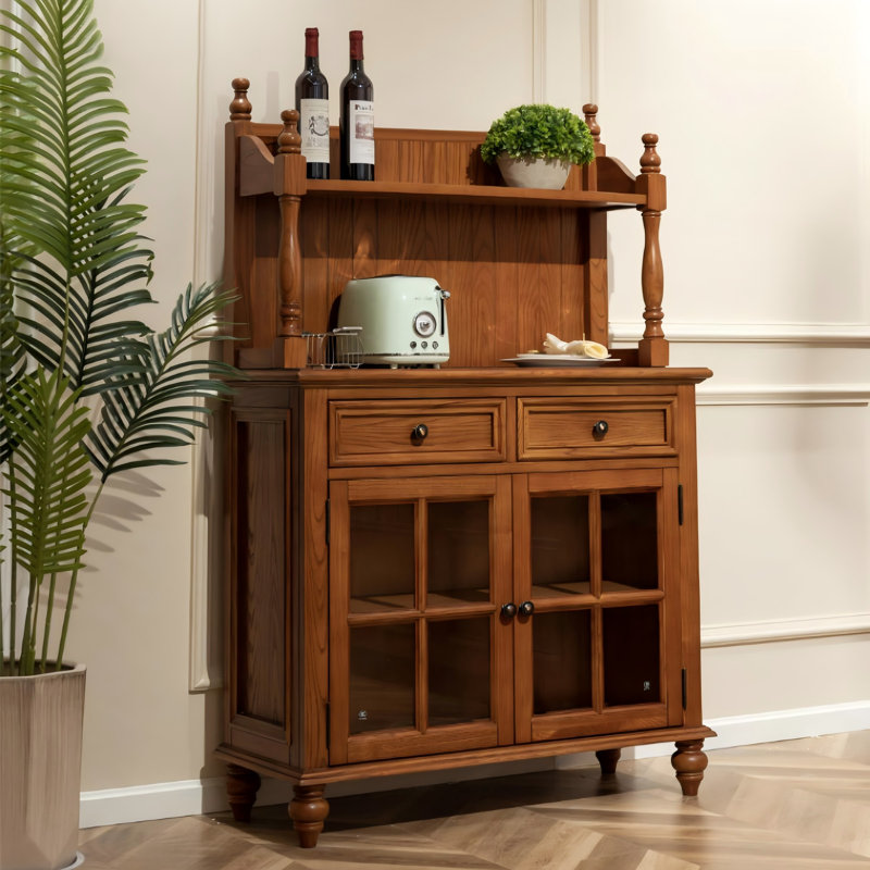 Buffet rétro en bois massif Retro, H 58,27 po x l 31,5 po x P 15,75 po