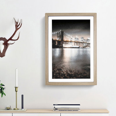 Brooklyn Bridge New York City Abstract Art - Picture Frame Graphic Art Print