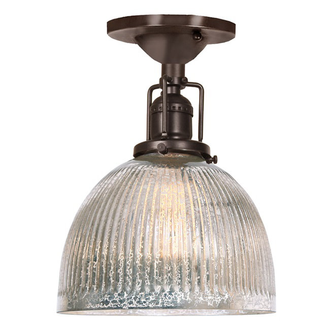 Shumway Glass Semi Flush Mount, Oil Rubbed Bronze