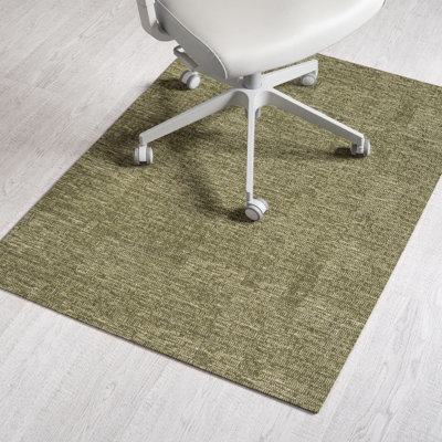 Anji Mountain Rug’d Chair Mat Floor Protector Polyester Jacquard Office Desk Chair Mat with Anti-Skid Backing for Hardwood Protection and Carpet Protector, Burlington Gray