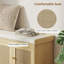 Banc à chaussures avec rotin tissé, banc à chaussures avec coussin, tablettes réglables, banc d'entrée pour chambre à coucher, salon, ton chêne
