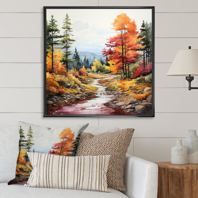 Art mural orange rivière orange tranquillité IV - rivière