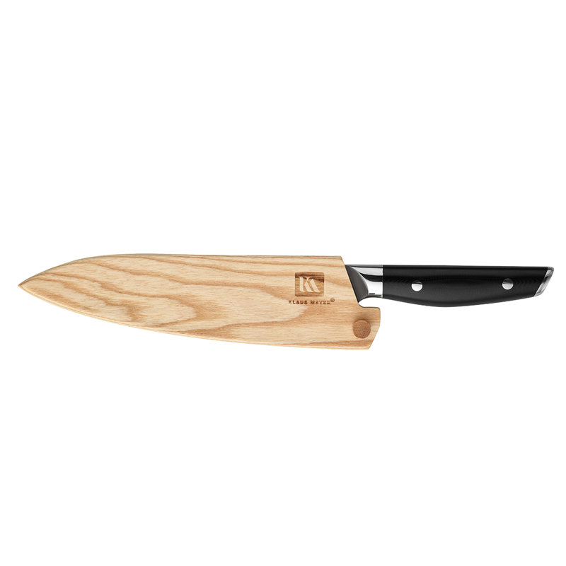 Couteau de chef 8 po Klaus Meyer Luxor (avec gaine en bois)