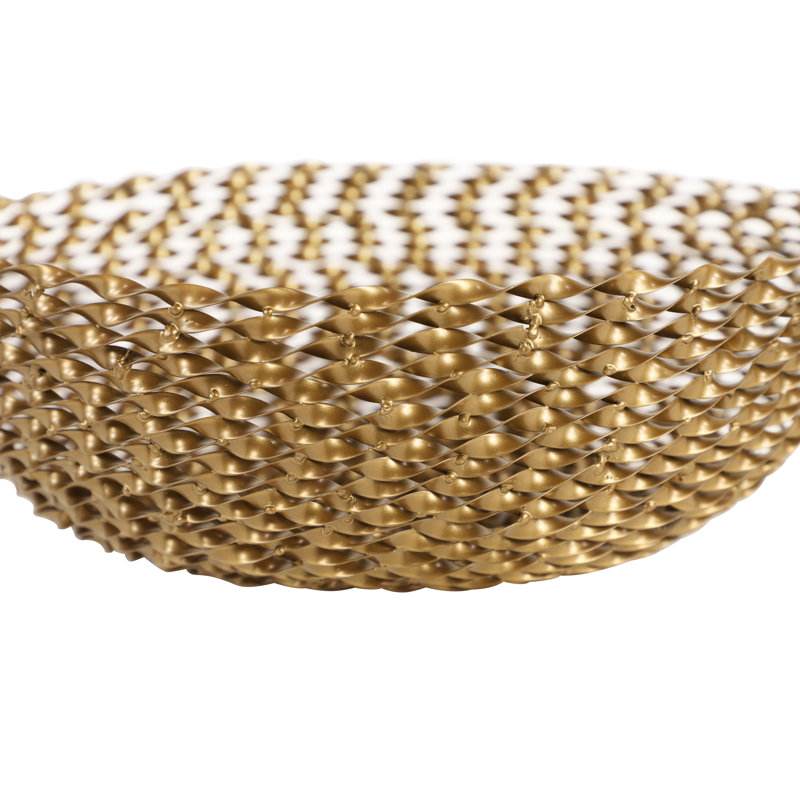 Bol décoratif en métal doré Glam