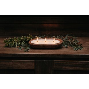 Mud Pie Small Petite Wood Bowl Candle - Our Stuff