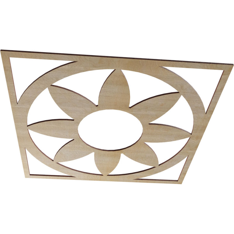 Médaillon de plafond 28 po x 28 po x 9 3/4 po x P 3/8 po Blume, Bouleau, H 26 po x l 26 po x P 0,25 po