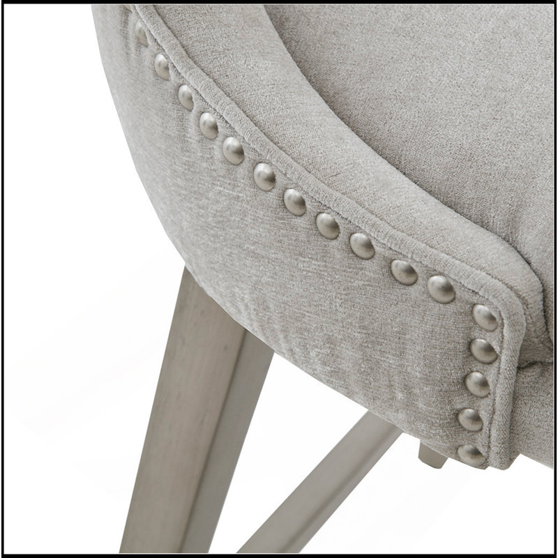 Tabouret de comptoir pivotant 25,75 po, Gris clair