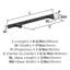 Poignée barre 6 po / 16 po (160 mm) noir mat centre-à-centre - paquet de 10-111778200-111778196