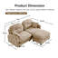 CanapÃ© d'angle modulaire en chenille matelassÃ©e Aurelia, 188 cm (L) x 151 cm (P) x 93 cm (H), avec repose-pieds
