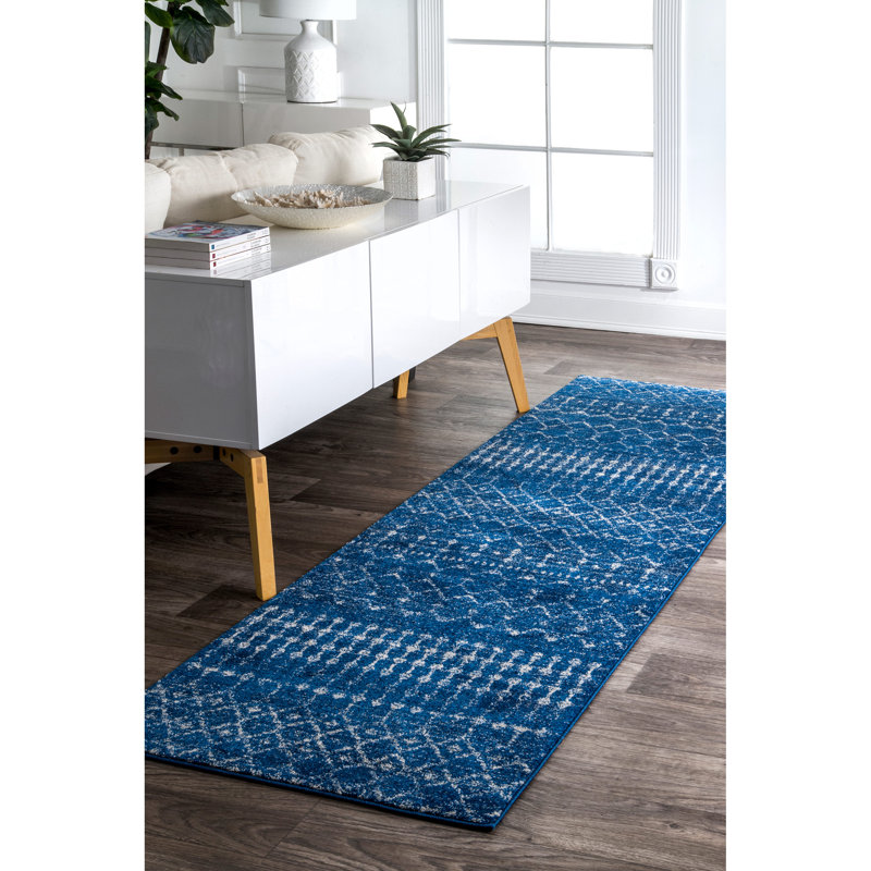 Geometric Area Rug, Runner 76 x 305cm