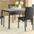 Grey And Black Rectangle Dining Table