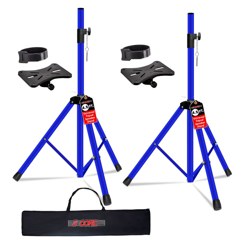  Paire de supports pour haut-parleurs à hauteur réglable 54 po, Bleu