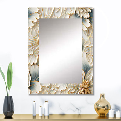Zabir Beige Frosty Drift Experience - miroir décoratif en marbre, miroir mural moderne, impression d'art en métal