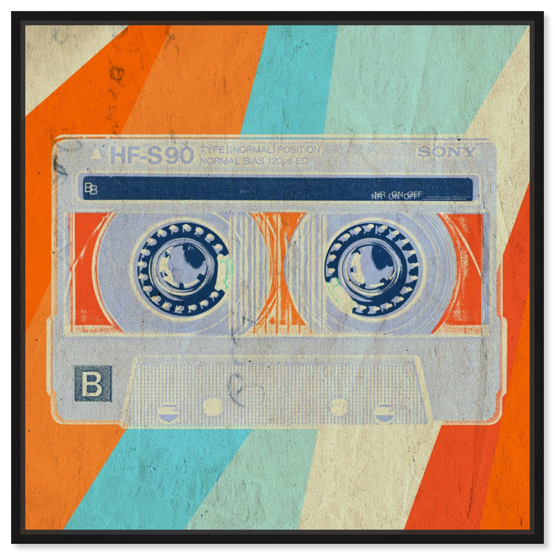 " My Mixtape ", 40" H x 40" W, Black Framed