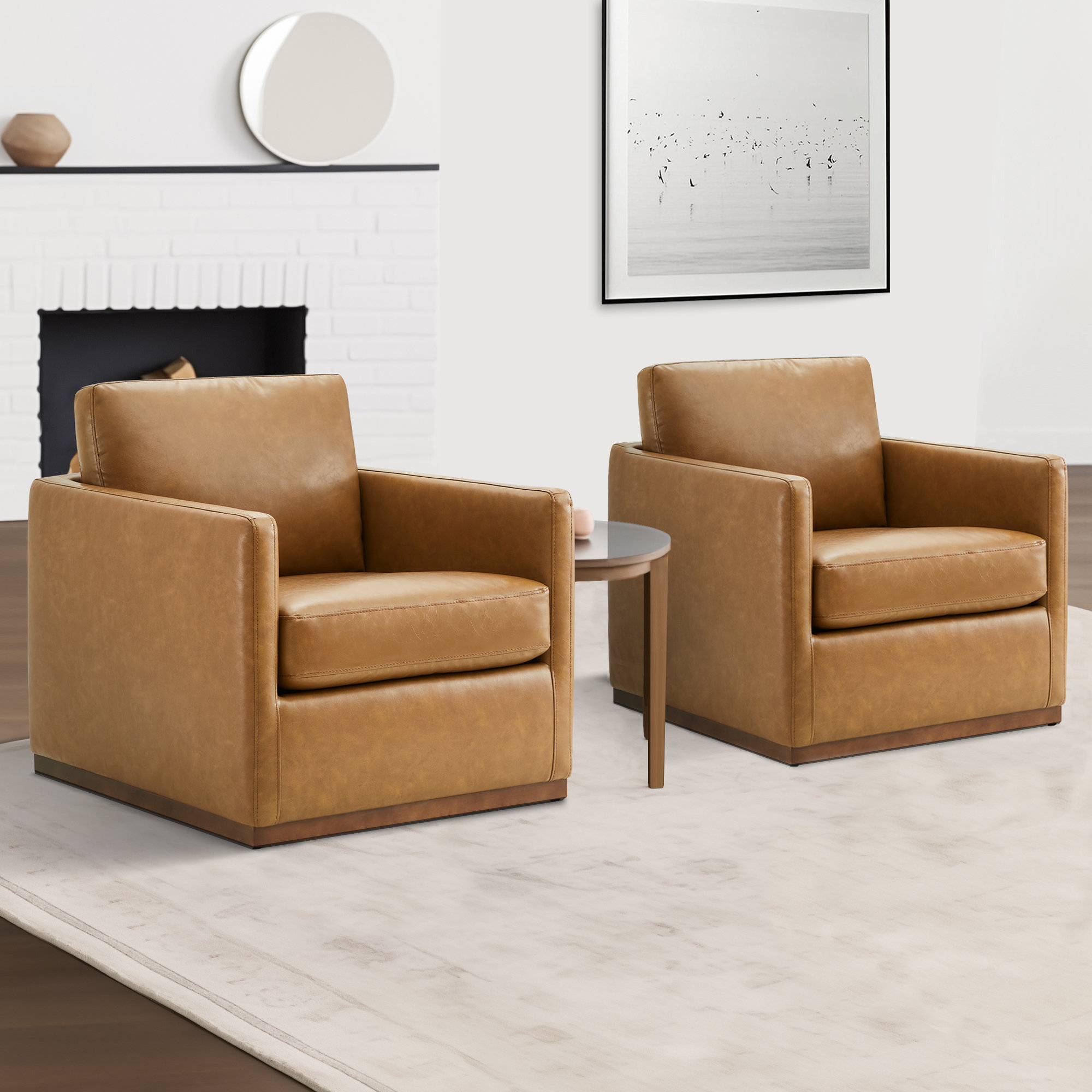Wade Logan® Benten Upholstered Swivel Armchair & Reviews