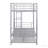 METAL BUNK BED WITH TRUNDLE  SILVER